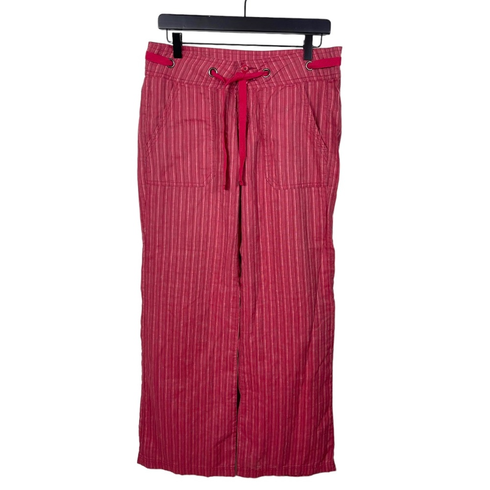 ❗️Prana Women’s Pants Stripe Wide Leg Size 6 Hiking Red